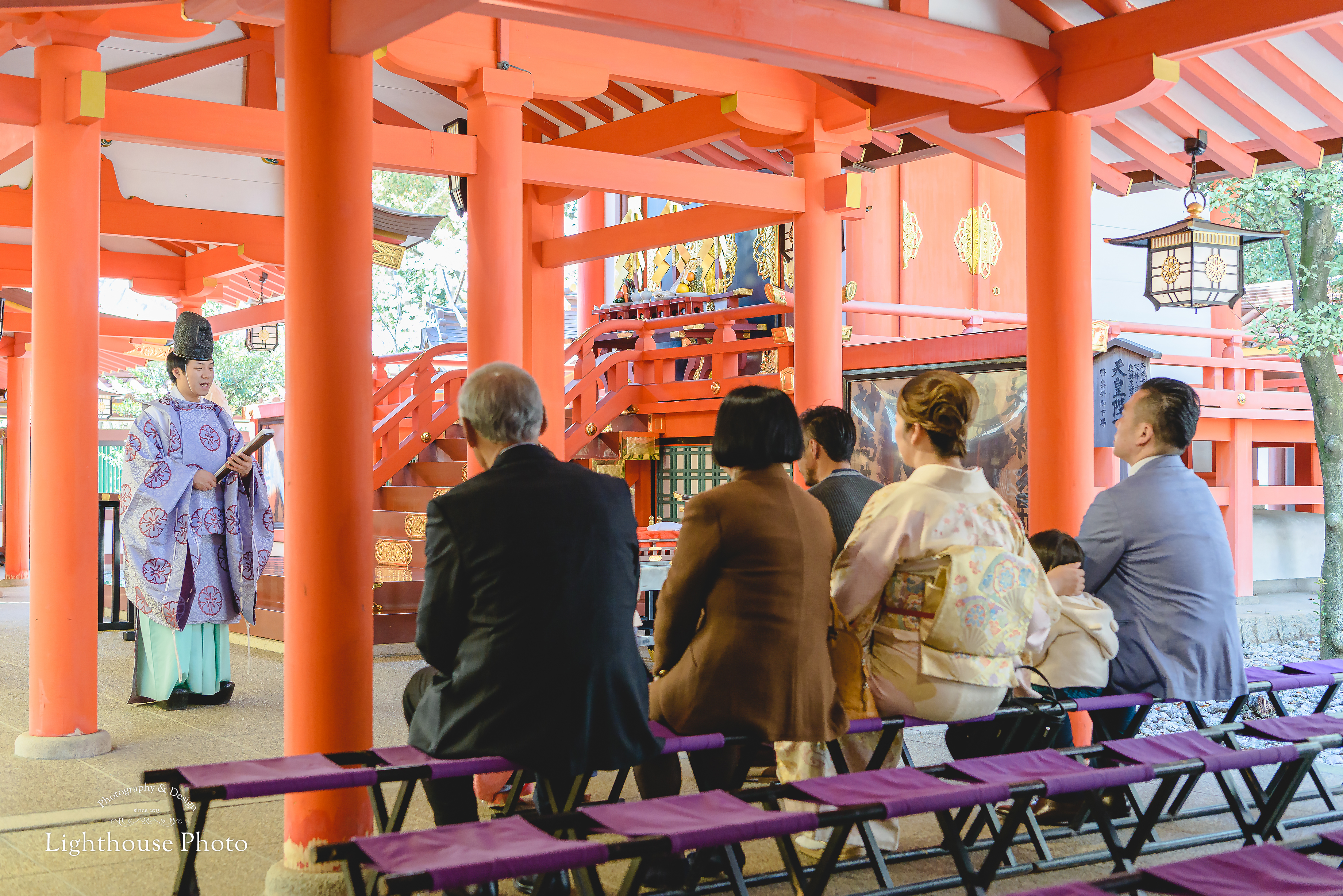 お宮参りのロケーションフォトを桜と一緒に＠生田神社-1